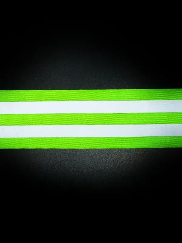 Светоотражающая лента-резинка, 50 мм, 10 &plusmn; 1 м, цвет салатовый