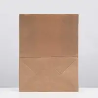 Пакет крафт бумажный фасовочный, прямоугольное дно 26×15×34 см