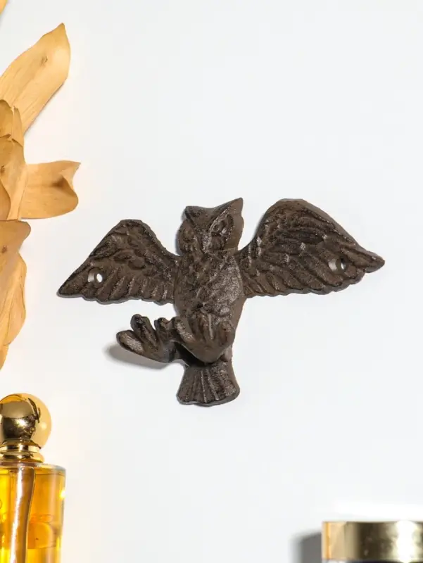 Крючки настенные &laquo;Летящая сова&raquo;, ключница декоративная, чугун, 17.7&times;9.5&times;3.8 см