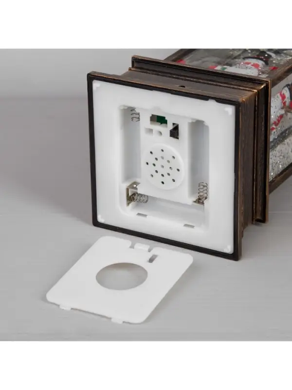 Светодиодная фигура &laquo;Девочка и снеговик&raquo; 10.5&times;27&times;10.5 см, пластик, от батареек ААх3, USB, свечение тёплое белое