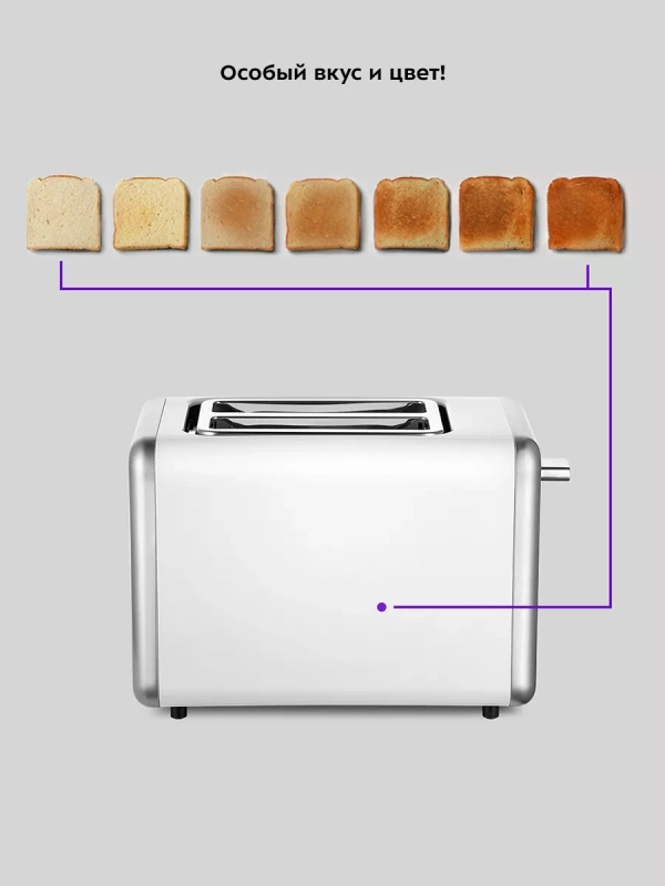 Тостер для хлеба с поддоном КТ-6079 - 850 Вт Тостер для хлеба с поддоном КТ-6079 - 850 Вт