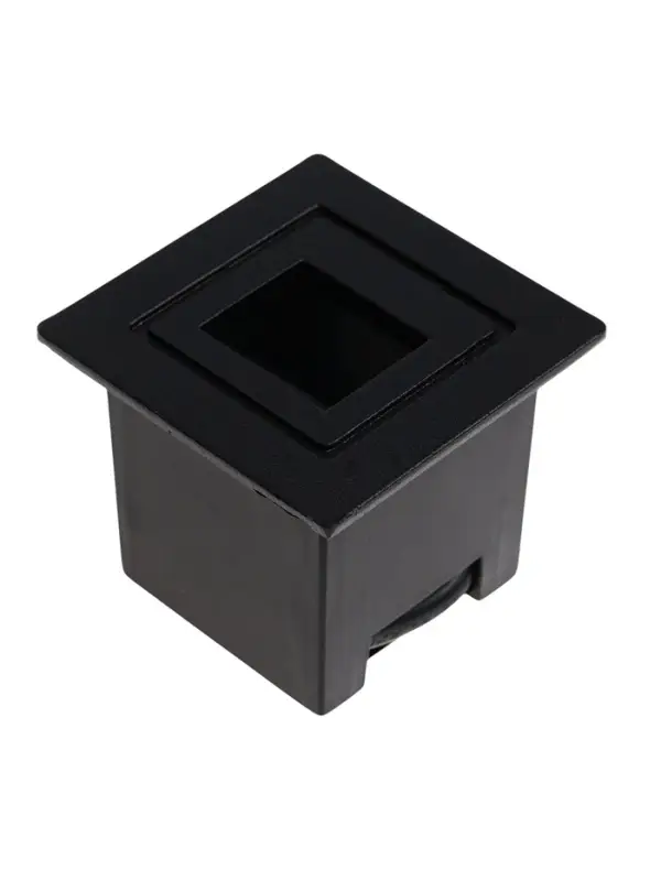 Встраиваемый светильник для лестницы, IP65, 3 Вт, 6500К, 48&times;48 мм, квадратный, чёрный, свечение холодное белое