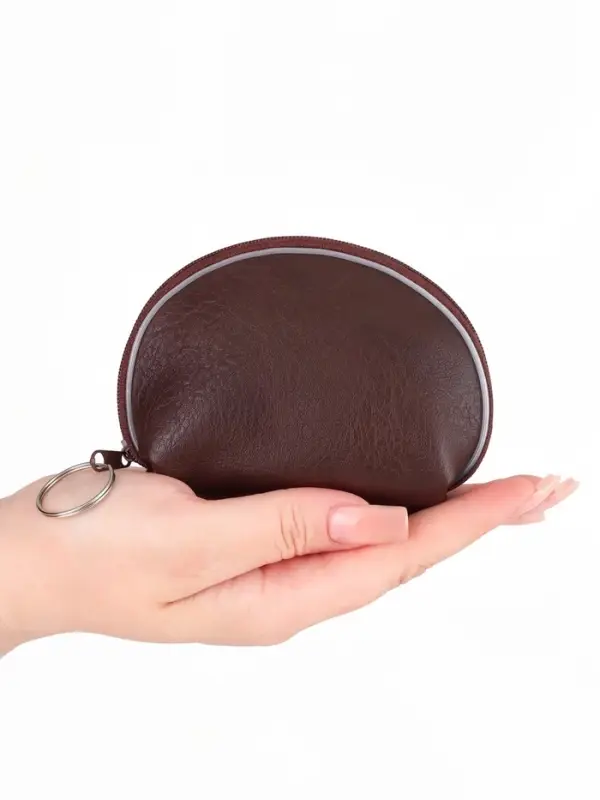 Кошелёк-монетница на молнии, 11&times;3&times;9 см, однотонный, МИКС