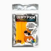 Шнурки силиконовые, набор 6 шт, цвет радуга