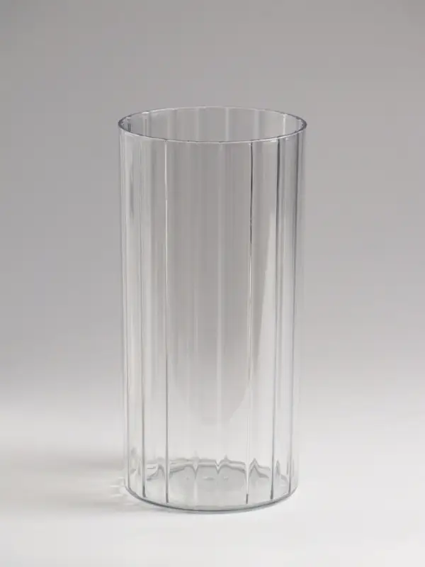 Ваза для цветов &laquo;Венера&raquo;, 19.5&times;9.5 см, полосы, пластик, прозрачная