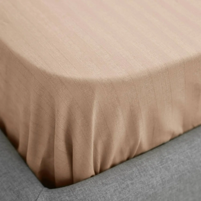 Простыня 2сп 200х220 см, страйп-дизайн, 105г/м2, Coffee cream 789230
