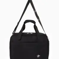 Сумка дорожная &laquo;Полёт&raquo;, наружный карман, длинный ремень, 30&times;20&times;40 см, чёрная