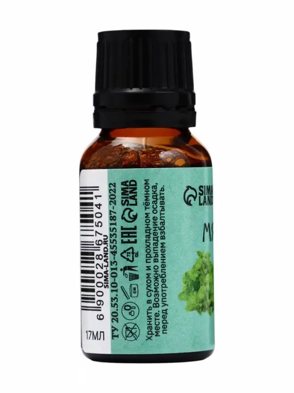 Эфирное масло &laquo;Мята&raquo;, флакон-капельница, 17 мл &laquo;Добропаровъ&raquo;