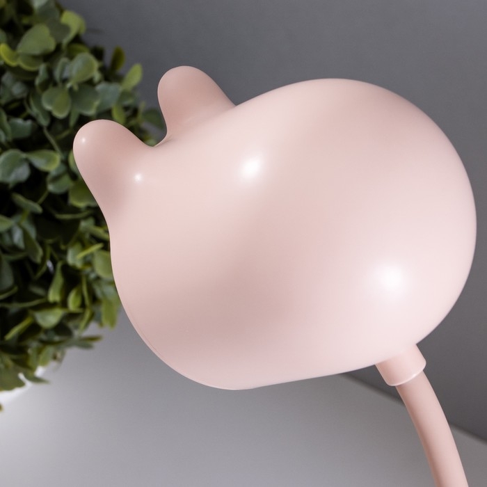 Лампа настольная  Лампа настольная "Мими" LED 3Вт диммер USB  розовый 8х12,5х32 см RISALUX