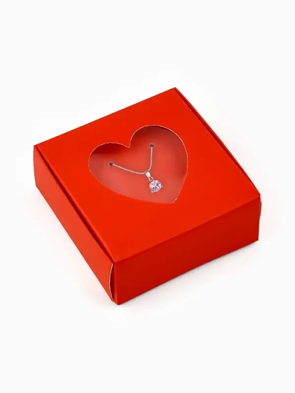 Коробка под бижутерию с окном «Сердце», 7.5 х 7.5 х 3 см Коробка под бижутерию с окном «Сердце», 7.5 х 7.5 х 3 см