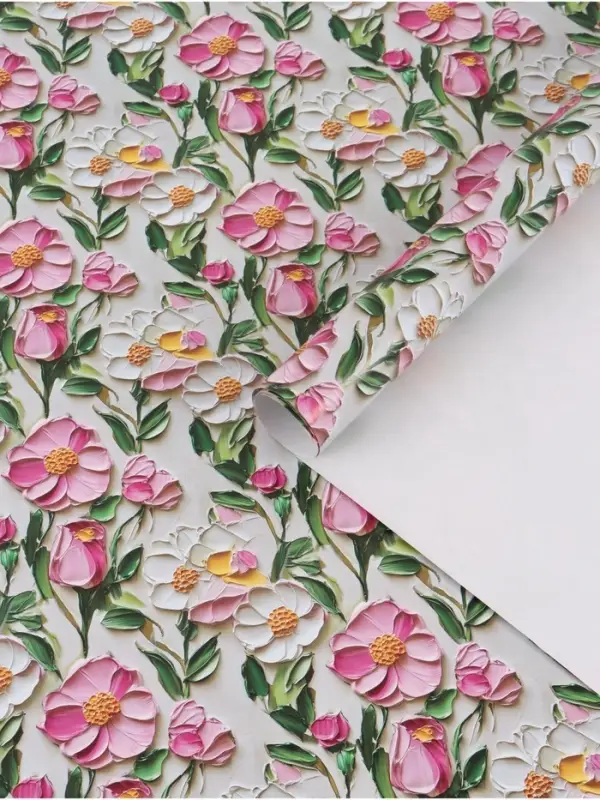 Бумага упаковочная глянцевая &laquo;Цветочная поляна&raquo;, 70 &times; 100 см