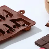 Форма для шоколада Доляна &laquo;Ноты&raquo;, силикон, 19.5&times;12&times;1 см, 15 ячеек (4.2&times;2.2 см), коричневый