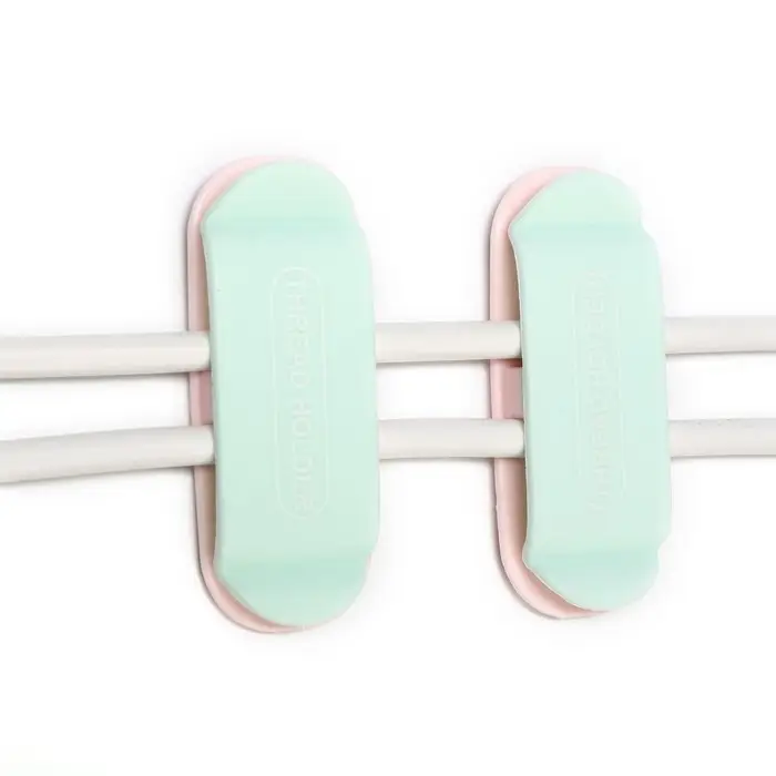 Держатель для проводов 75&times;30 мм, синий, 4 шт.