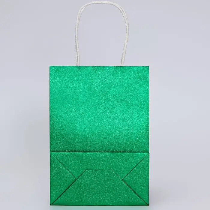 Пакет подарочный бумажный с глиттером лазурный, 15×8×21 см Пакет подарочный бумажный с глиттером лазурный, 15×8×21 см