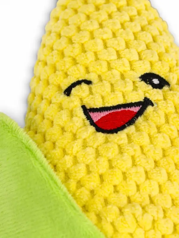 Мягкая игрушка для собак &laquo;Кукуруза&raquo;, 18 см, с пищалкой, жёлтая