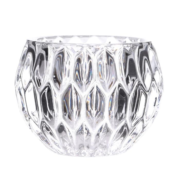 Подсвечник стекло Подсвечник стекло "Ромбы" 7х7х6,5 см