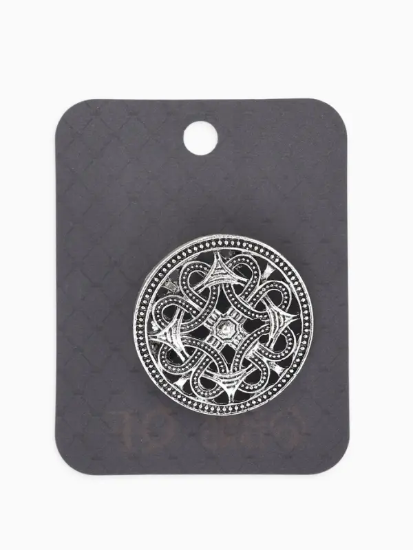 Брошь &laquo;Скандинавия. Кельтские узлы&raquo;, цвет чернёное серебро