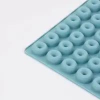 Форма для мармелада &laquo;Пончики&raquo;, силикон, 21.5&times;20 см, 64 ячейки (d=2 см), голубая