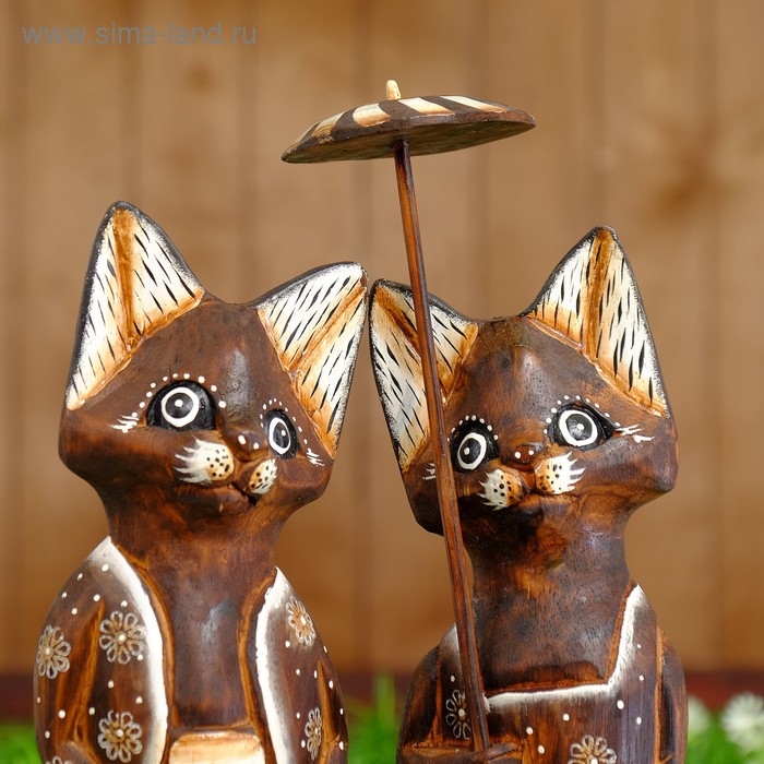 Сувенир дерево Сувенир дерево "Парочка котишек" (набор 2 шт) 30х30х9 см