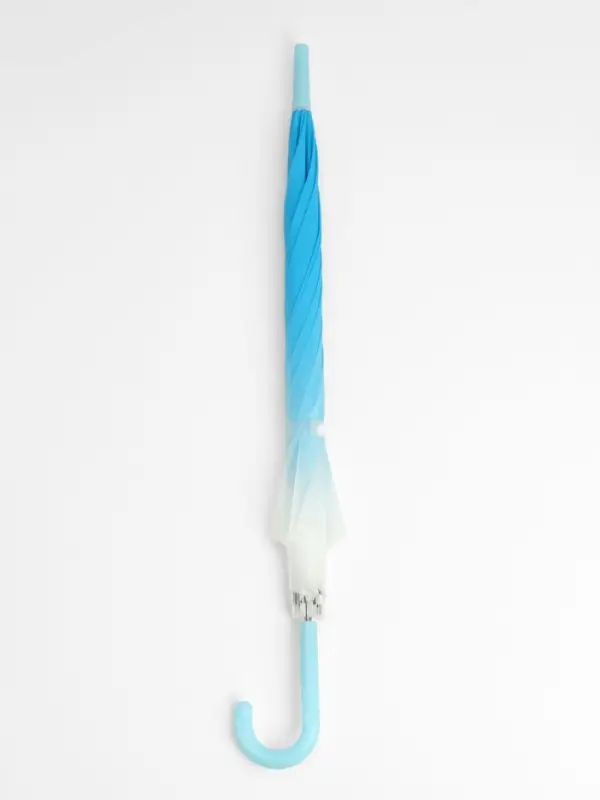 Зонт - трость детский &laquo;Градиент&raquo;, полуавтоматический, 8 спиц, R=46/52 см, d=92 см, голубой