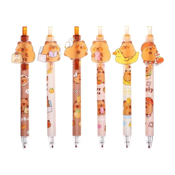 Ручка-прикол Calligrata &laquo;Капибара&raquo;, синий стержень, гелевая, МИКС