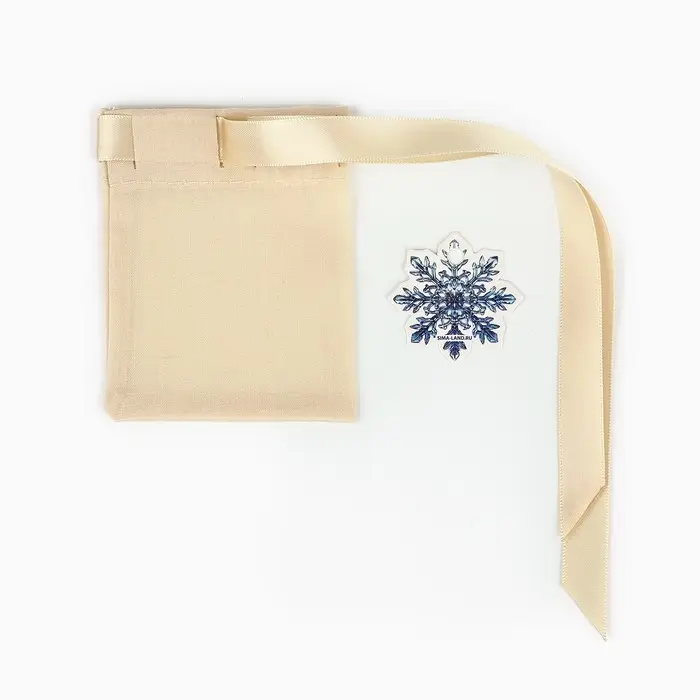 Мешочек подарочный из хлопка «Снежинка», 7 х 9 см +/- 1.5 см Мешочек подарочный из хлопка «Снежинка», 7 х 9 см +/- 1.5 см