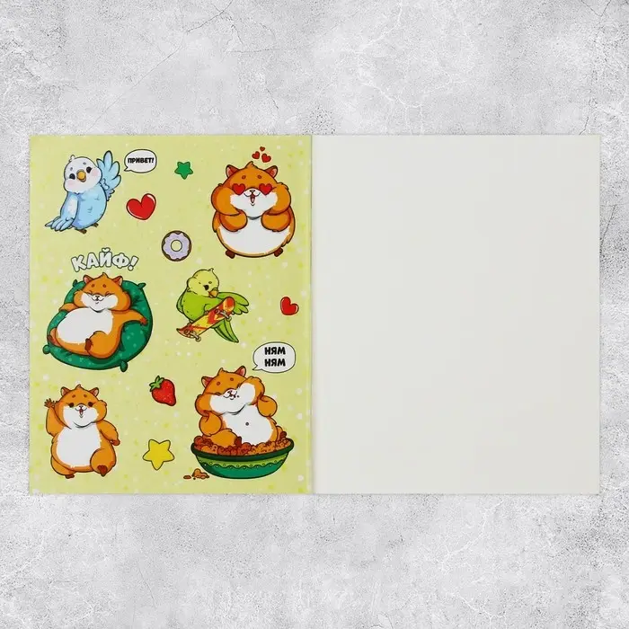 Альбом детских наклеек Wow, 8 листов, 11 х 13.5 см