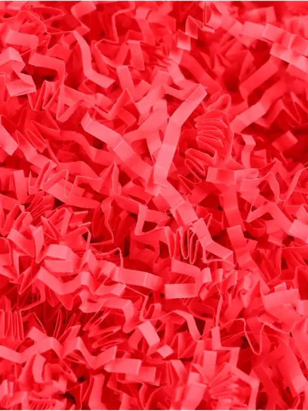 Наполнитель бумажный для подарков, красный - коралловый, 500 г