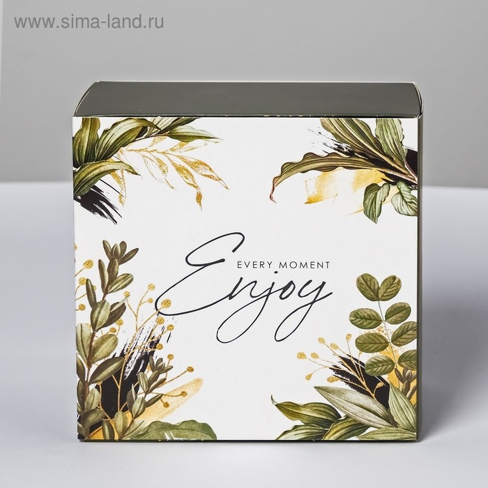 Коробка подарочная складная, упаковка, &laquo;Enjoy&raquo;, 14 х 14 х 8 см