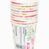 Стакан одноразовый бумажный «Акварельные цветы», 250 мл