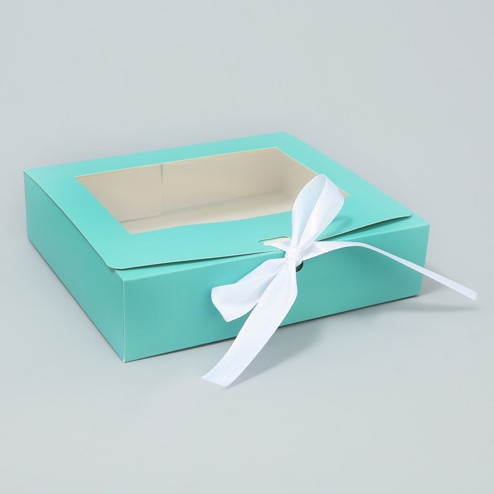 Коробка-фоторамка подарочная складная, упаковка, «Тиффани», 20 х 18 х 5 см Коробка-фоторамка подарочная складная, упаковка, «Тиффани», 20 х 18 х 5 см