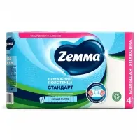Полотенца бумажные ZEMMA &laquo;Стандарт&raquo; 2 слоя, 4 рулона