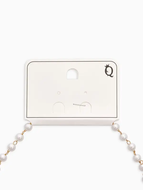 Колье на жемчужной дорожке &laquo;Пчёлка&raquo;, цветная в золоте, 40 см