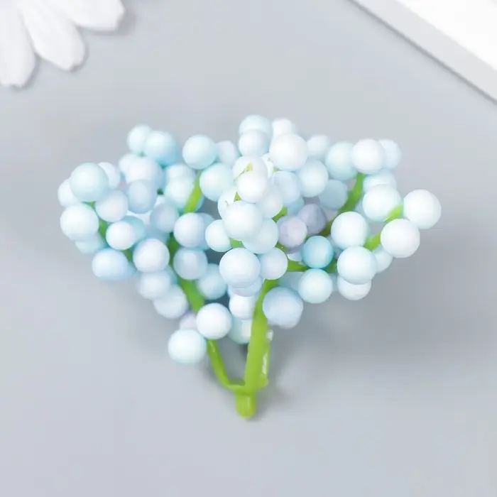 Декор для творчества веточка Декор для творчества веточка "Голубые шарики" 6х7 см