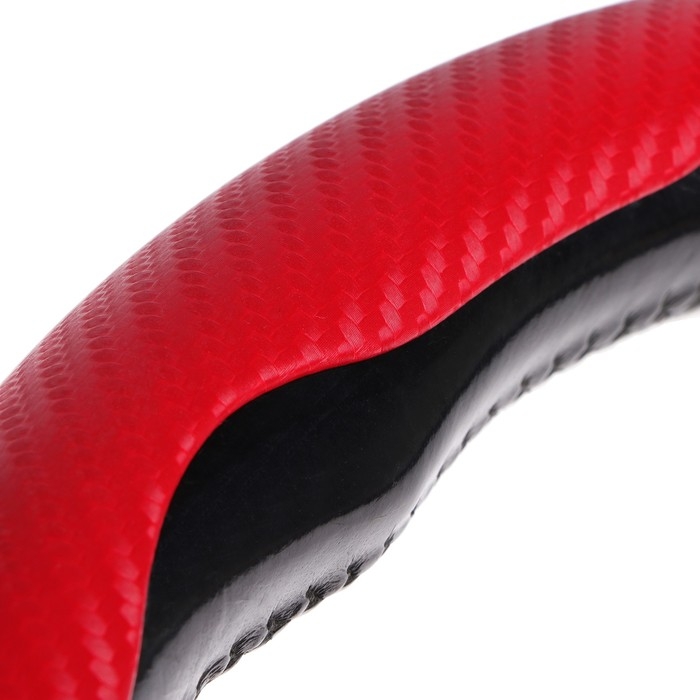 Накладки на руль автомобиля, красные, набор 2 шт Накладки на руль автомобиля, красные, набор 2 шт