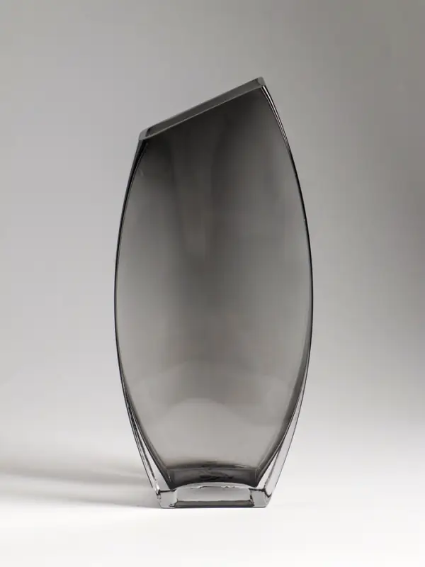 Ваза стекло настольная "Эйми" 29,5х13 см, серый