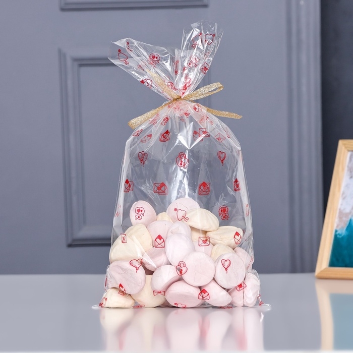 Пакет фасовочный БОПП, Пакет фасовочный БОПП, "Почта любви" 20*35 см набор 50 шт