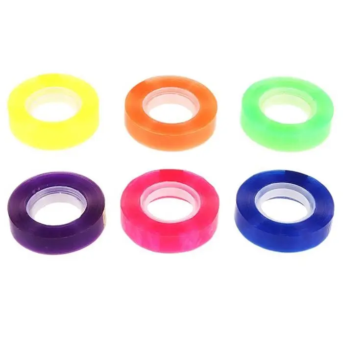 Клейкая лента цветная 12 мм х 30м, МИКС Клейкая лента цветная 12 мм х 30м, МИКС