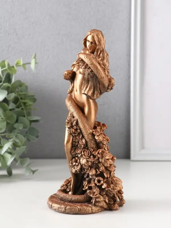 Фигура «Ева со змеей», 20×8.5×9 см, бронза