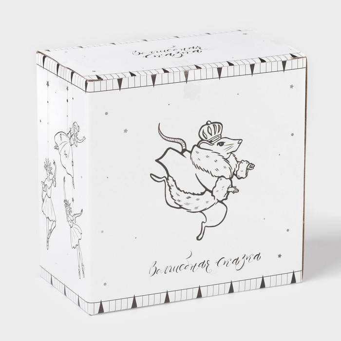 Новогодняя чайная пара Доляна «Волшебная сказка», 2 предмета: чашка 210 мл, блюдце d=15 см, фарфор, цвет белый Новогодняя чайная пара Доляна «Волшебная сказка», 2 предмета: чашка 210 мл, блюдце d=15 см, фарфор, цвет белый