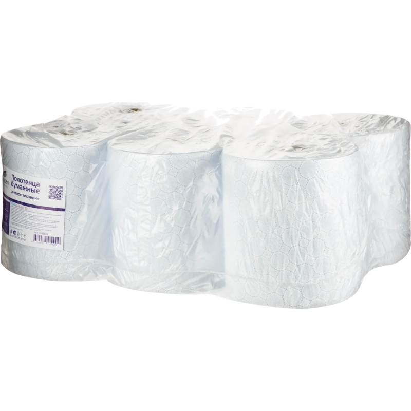 Полотенца бумажные д/дисп. Luscan Prof /2сл. цвет.тиснение 150м, 6рул/уп