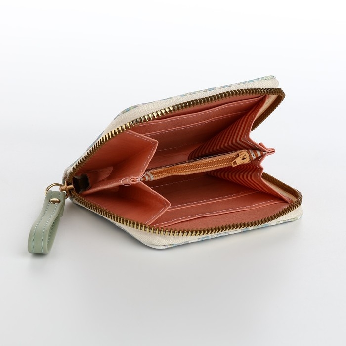 Кошелёк женский на молнии, цвет белый Кошелёк женский на молнии, цвет белый