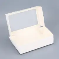 Упаковка для продуктов с окном, белая, 23&times;14&times;6 см, 1.9 л