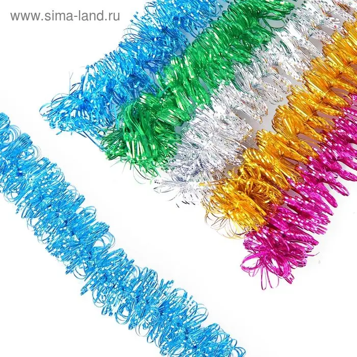 Мишура новогодняя «Восторг» на проволоке, d-3,5 см, L-200 см, МИКС