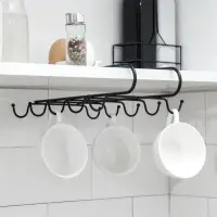 Держатель для кружек подвесной Доляна, на 10 предметов, 27.8&times;18.5&times;7.5 см, чёрный