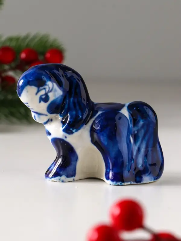 Сувенир  Сувенир "Лошадь Красотка", 9х5см, гжель