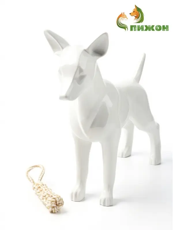Игрушка для собак канатная, до 23 см, до 55 г, плетеная с ручкой