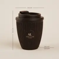 Стакан для кофе SL Home, 250 мл, 9.5&times;12.5 см, с крышкой, коричневый
