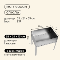 Мангал Maclay «Искорка», без шампуров, 35х24х35 см