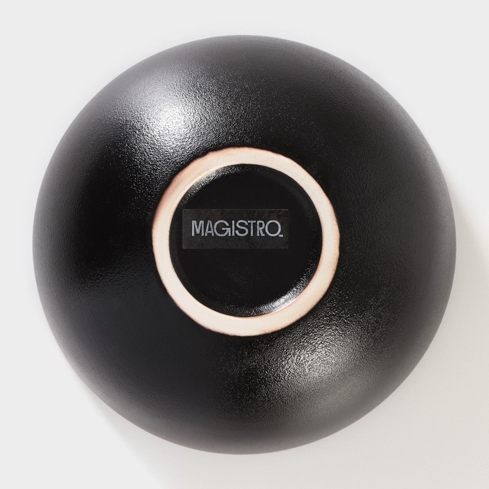 Миска фарфоровая на подставке из бамбука Magistro «Галактика», 1,2 л, 18×18×8,5 см, цвет чёрный Миска фарфоровая на подставке из бамбука Magistro «Галактика», 1,2 л, 18×18×8,5 см, цвет чёрный